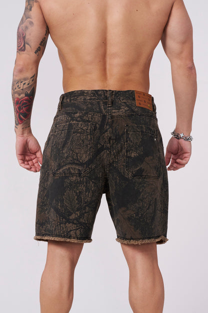 YoungLA 6007 - Gangsta Jorts Dark Tree Camo