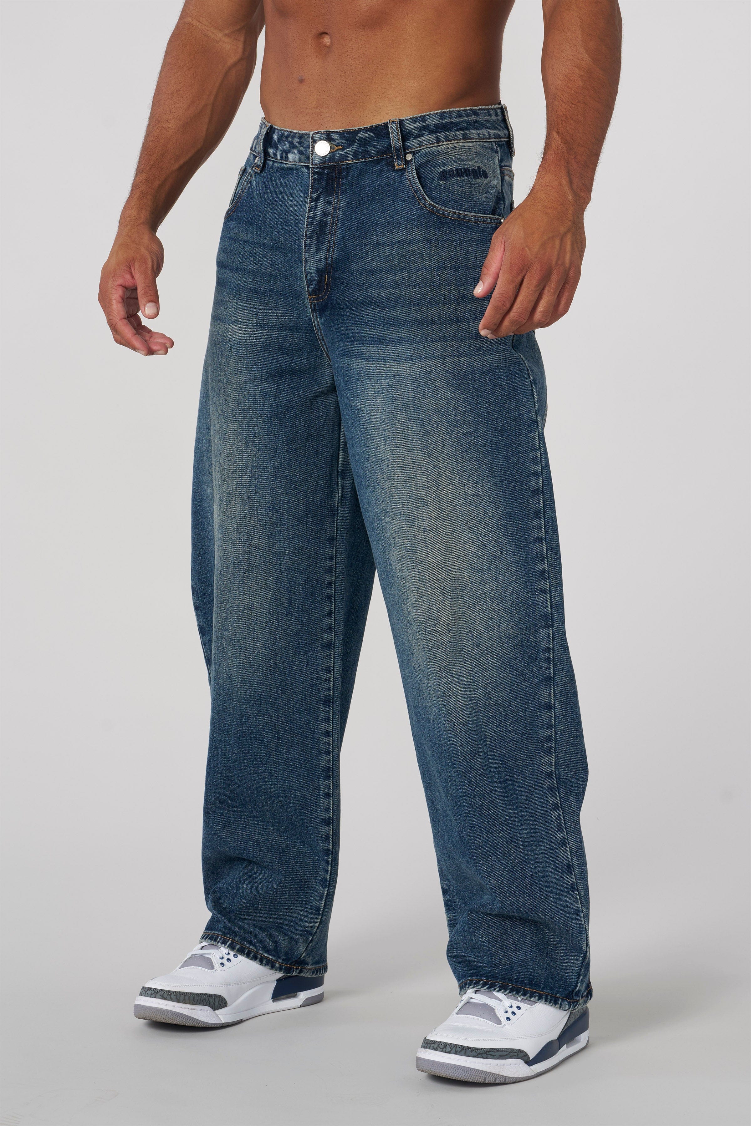 YoungLA 6013 - Baggy Ass Jeans Dark Blue Wash