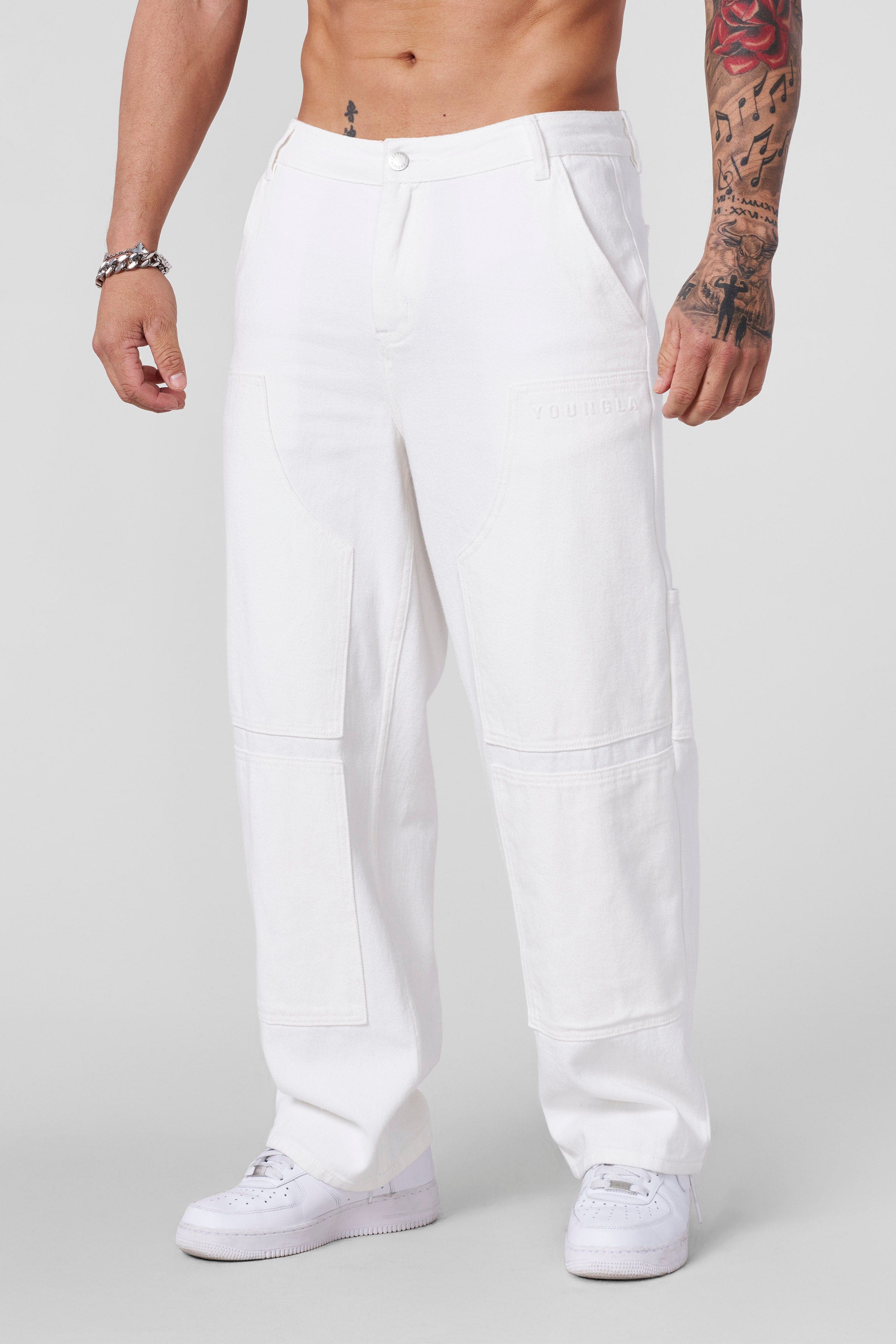 YoungLA 6015 - Workwear Jeans Off-White