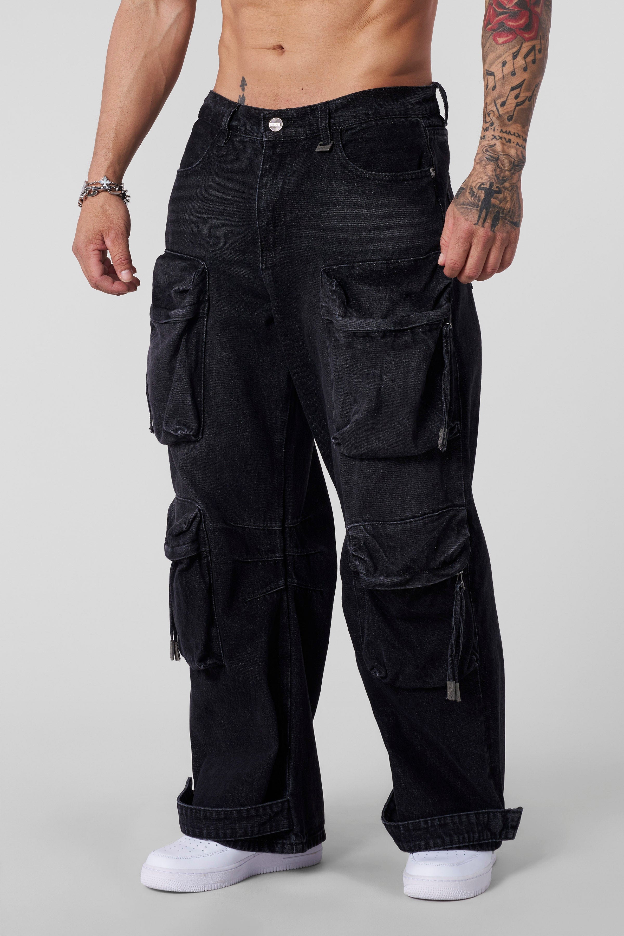 YoungLA 6021 - 8 Pocket Jeans Black Wash