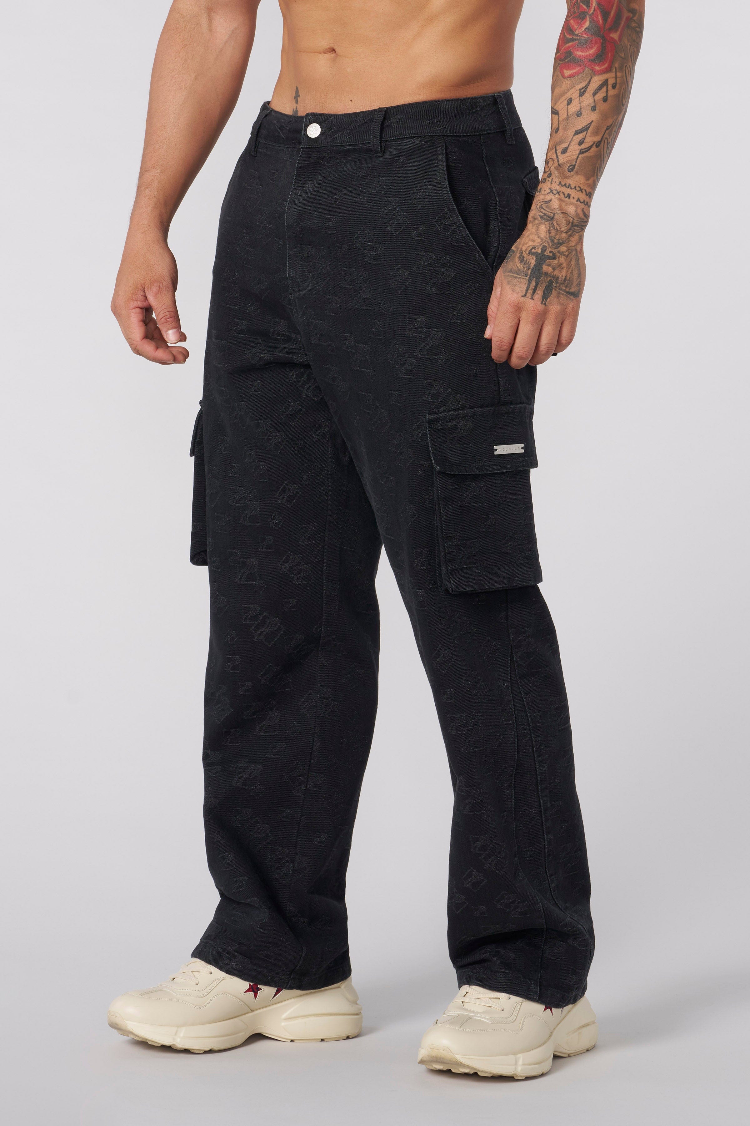 YoungLA 6028 - Streetwear Baggy Jeans Black Wash