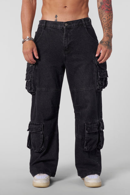 YoungLA 6044 - Stacked Jeans Black Wash