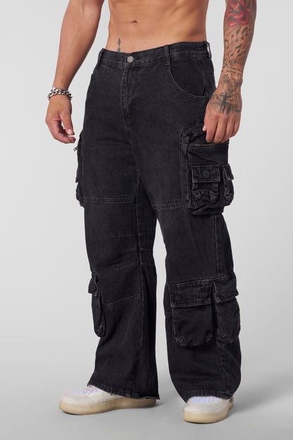 YoungLA 6044 - Stacked Jeans Black Wash