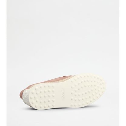 Tods Loafers In Suede Pink Womens