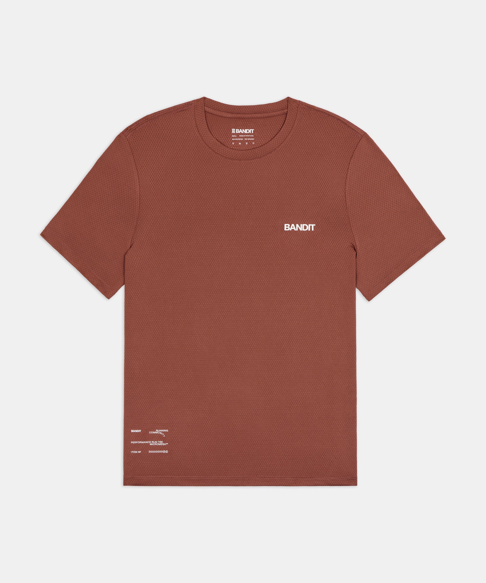 Bandit Mens Micromesh Run Tee Mahogany