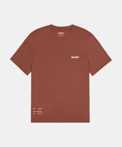 Bandit Mens Micromesh Run Tee Mahogany