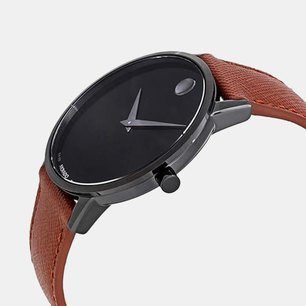 Movado Museum Classic Men Quartz Black Dial Analog Stainless Steel Watch 607198