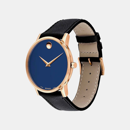 Movado Museum Classic Men Quartz Blue Dial Analog Stainless Steel Watch 607266
