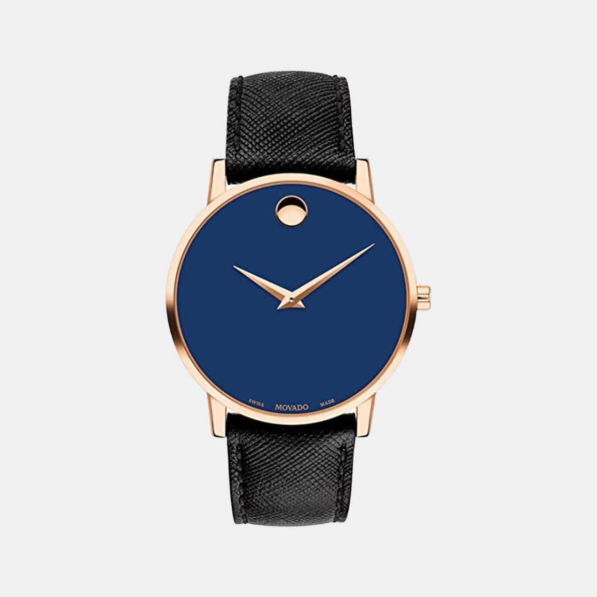 Movado Museum Classic Men Quartz Blue Dial Analog Stainless Steel Watch 607266