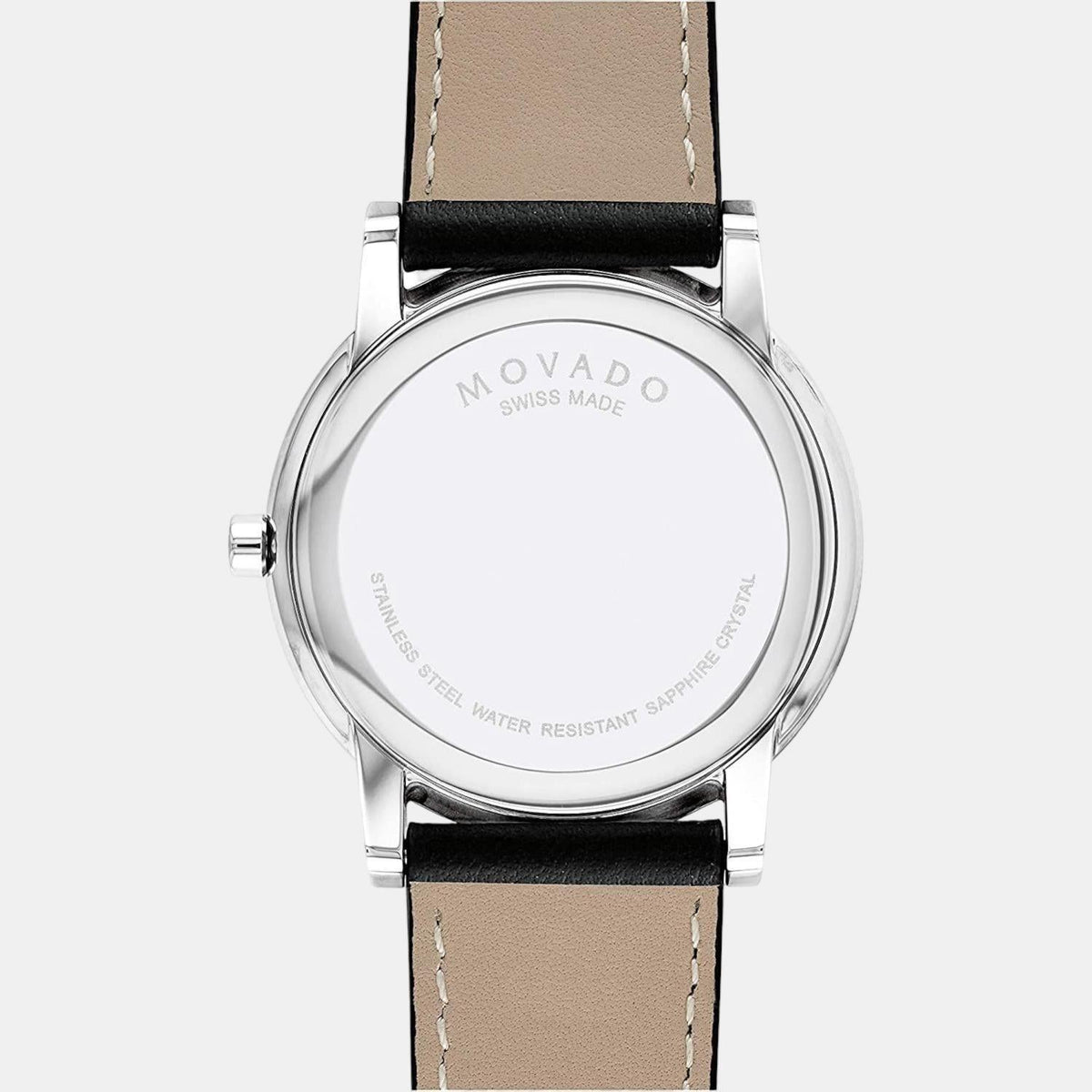Movado Museum Classic Men Quartz Black Dial Analog Stainless Steel Watch 607269