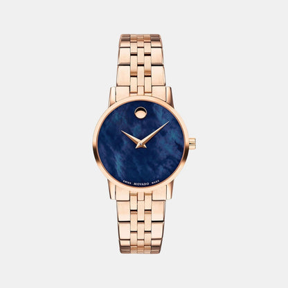 Movado Museum Classic Women Quartz Mother of Pearl Dial Analog Stainless Steel Watch 607354