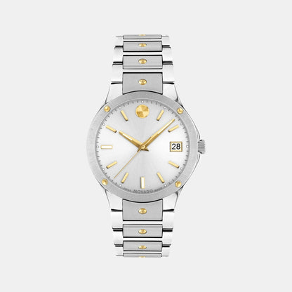 Movado Se Women Quartz Silver Dial Analog Stainless Steel Watch 607516