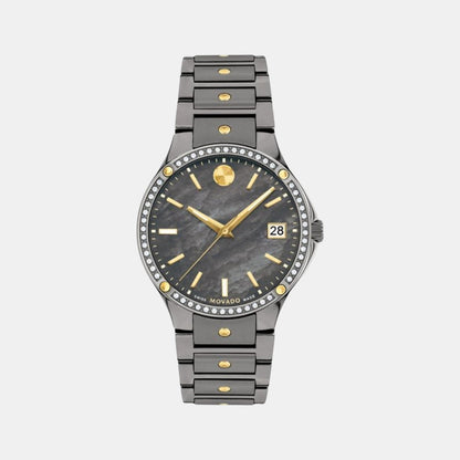 Movado Se Women Quartz Mother of Pearl Dial Analog Stainless Steel Watch 607542