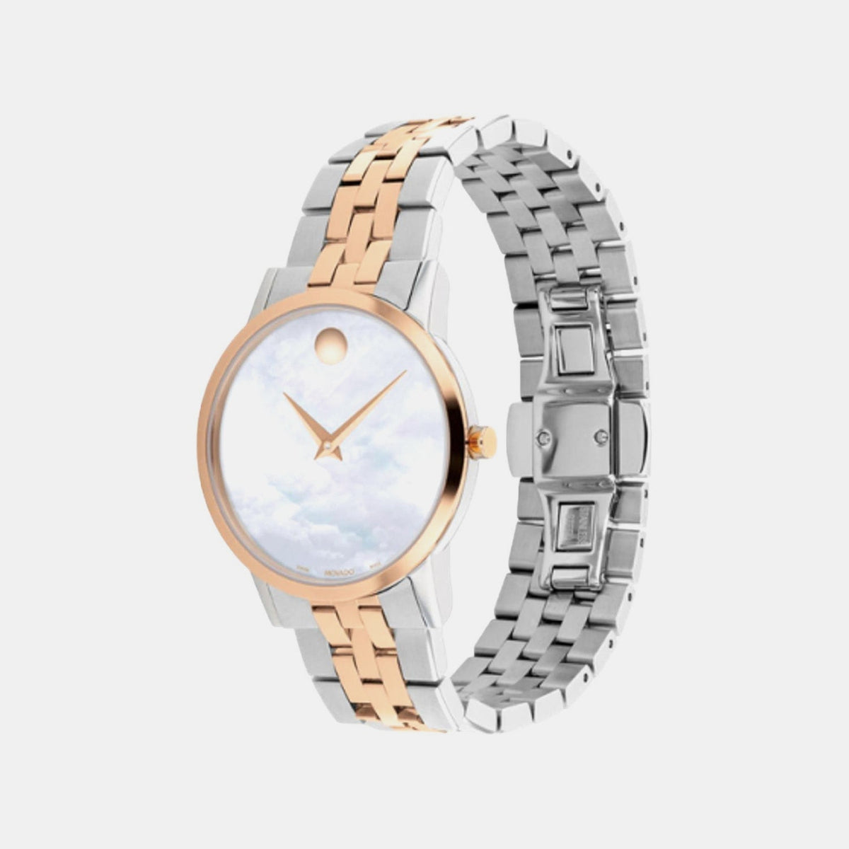 Movado Museum Classic Women Quartz Mother of Pearl Dial Analog Stainless Steel Watch 607629