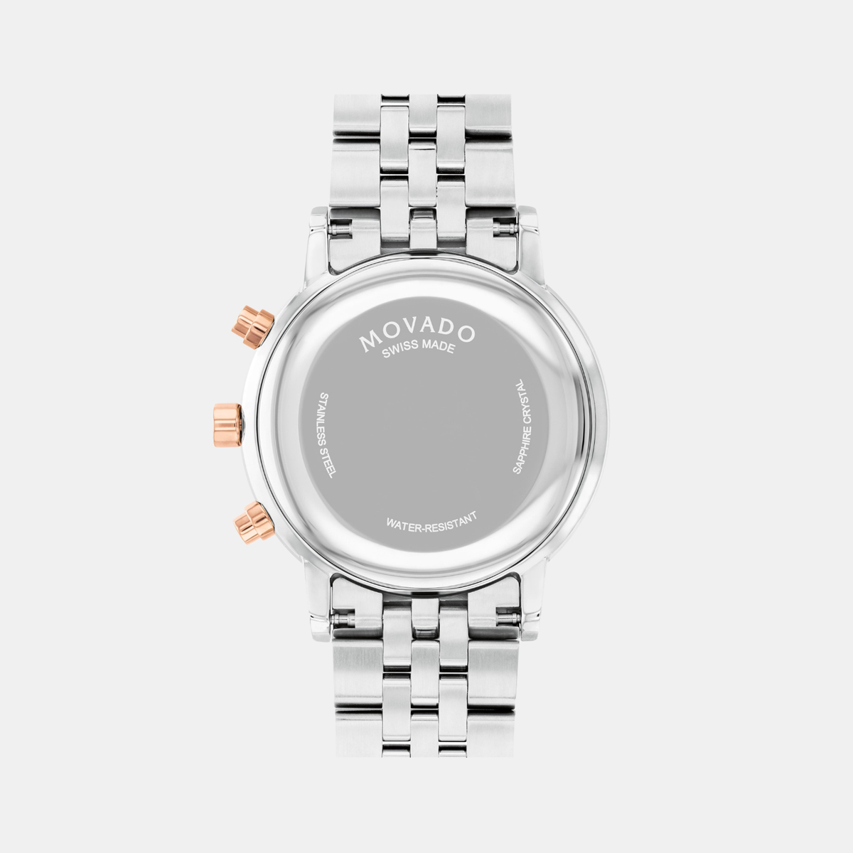 Movado Museum Classic Men Quartz Black Dial Chronograph Stainless Steel Watch 607845