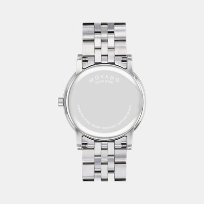Movado Museum Classic Men Quartz Brown Dial Analog Stainless Steel Watch 607850