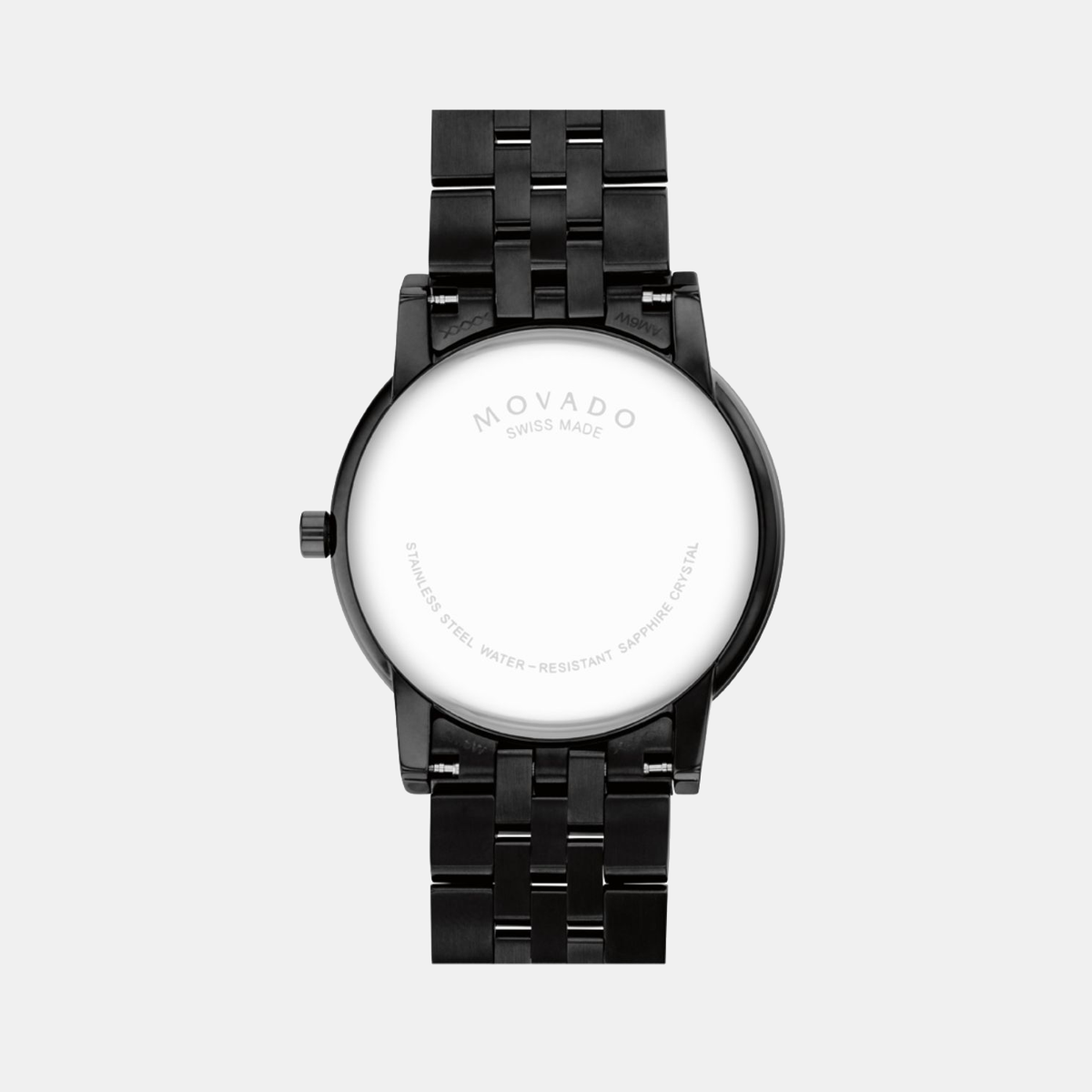 Movado Museum Classic Men Quartz Black Dial Analog Stainless Steel Watch 607963