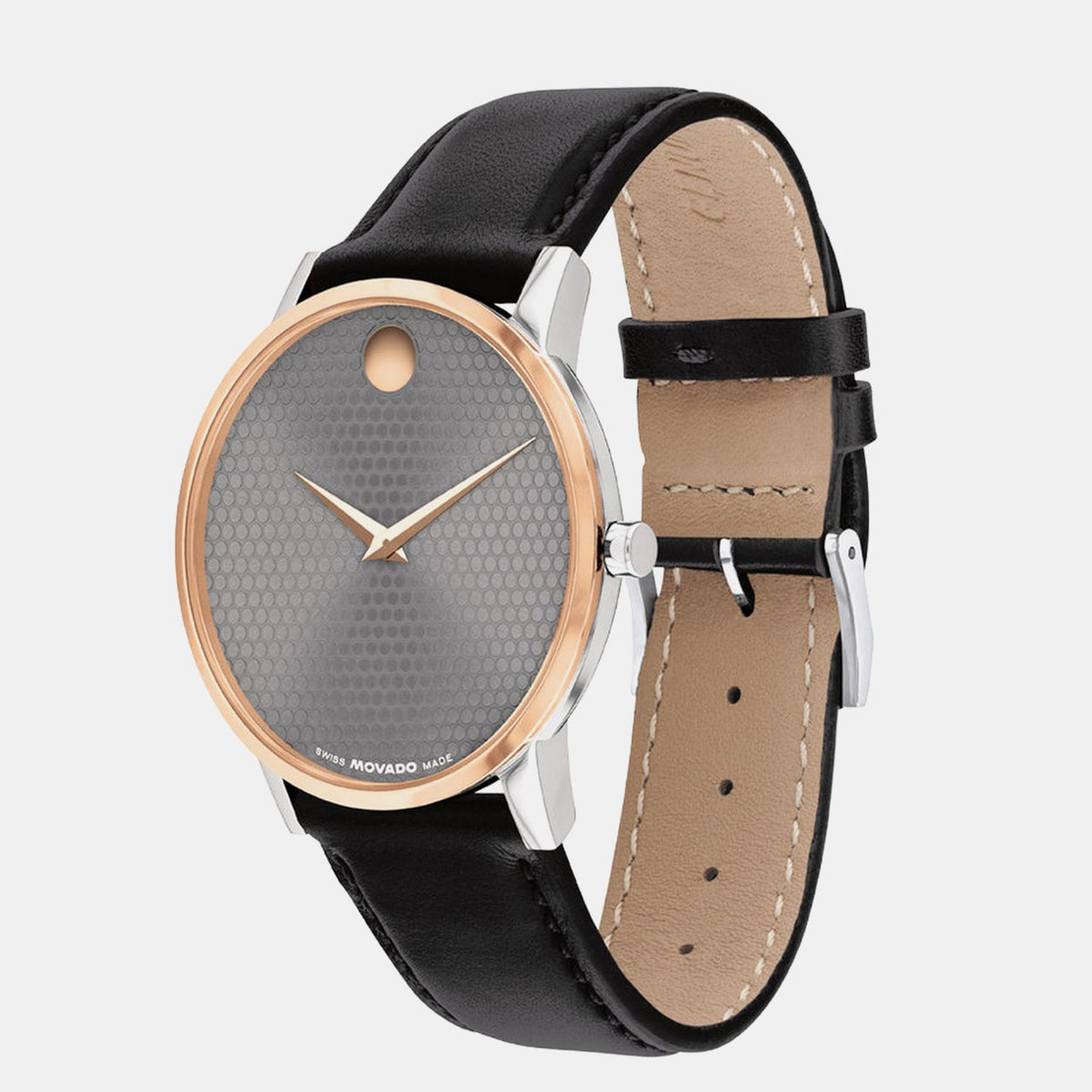 Movado Museum Classic Men Quartz Grey Dial Analog Stainless Steel Watch 607999