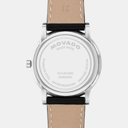 Movado Museum Classic Men Quartz Grey Dial Analog Stainless Steel Watch 607999