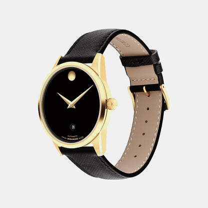 Movado Museum Classic Men Automatic Black Dial Analog Stainless Steel Watch 608025