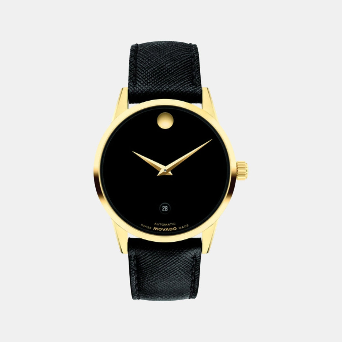 Movado Museum Classic Men Automatic Black Dial Analog Stainless Steel Watch 608025