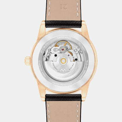 Movado Museum Classic Men Automatic Black Dial Analog Stainless Steel Watch 608026