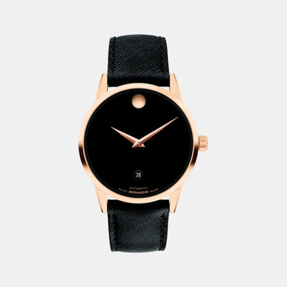 Movado Museum Classic Men Automatic Black Dial Analog Stainless Steel Watch 608026