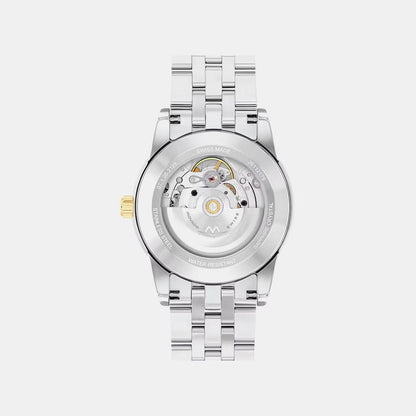 Movado Museum Classic Men Automatic Black Dial Analog Stainless Steel Watch 608036