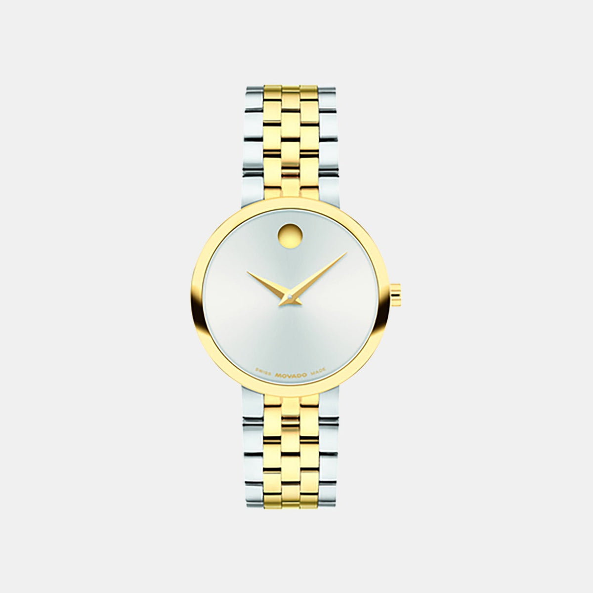 Movado Museum Classic Women Quartz Silver Dial Analog Stainless Steel Watch 608202