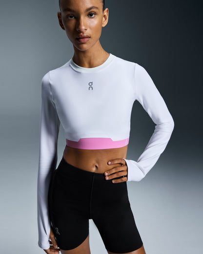 on train long sleeve crop White (Women's)