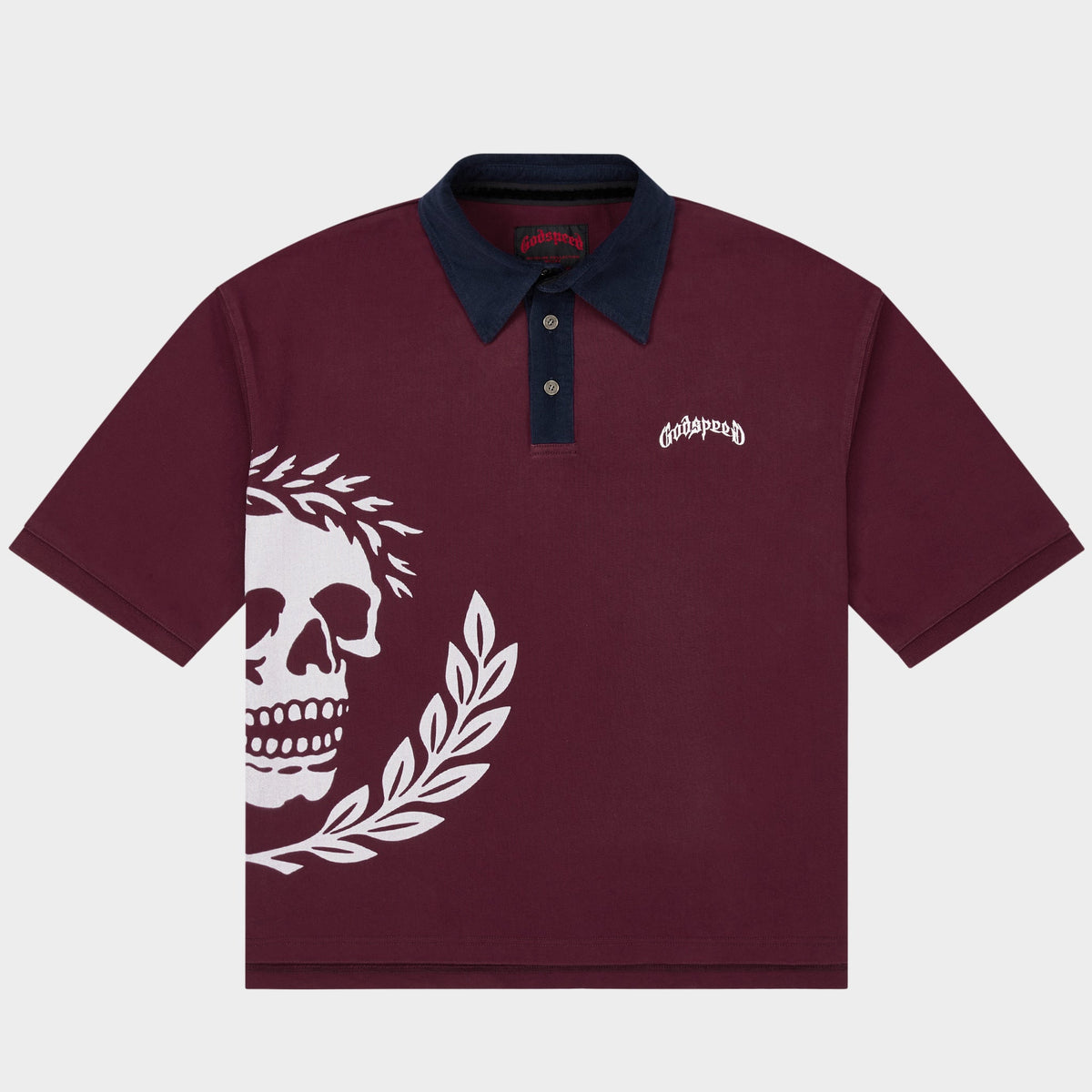 Godspeed Victor Oversized Crest Polo (Burgundy / Navy)