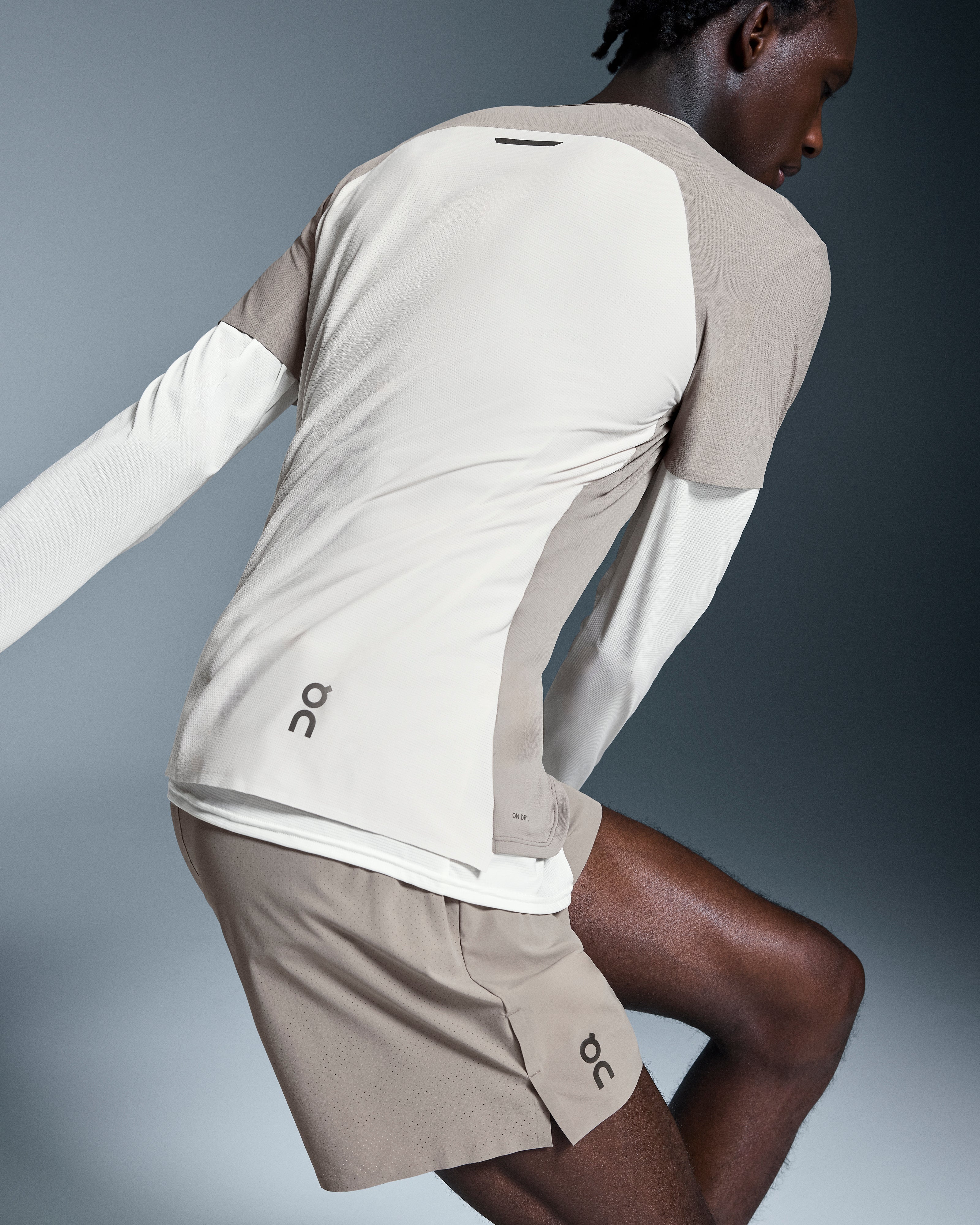 on 5" performance shorts Cinder