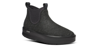 Oofos Women's Wool-Blend Boot Black & Charcoal