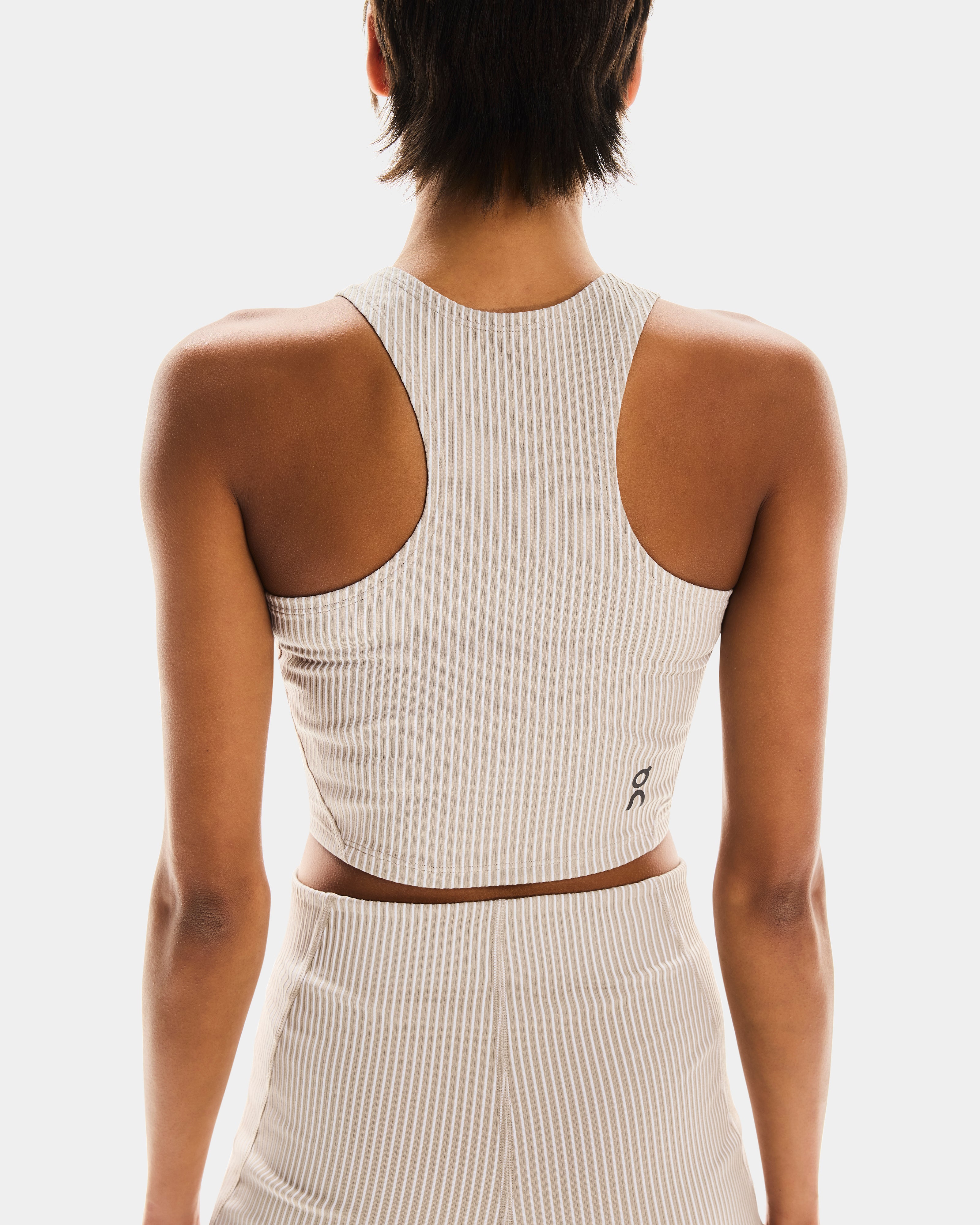 On All-Day Ribbed Crop Desert | White (Women's)