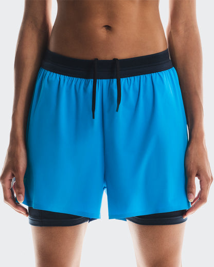 On 3" Performance 2/1 Shorts Malibu | Navy (Women'S)