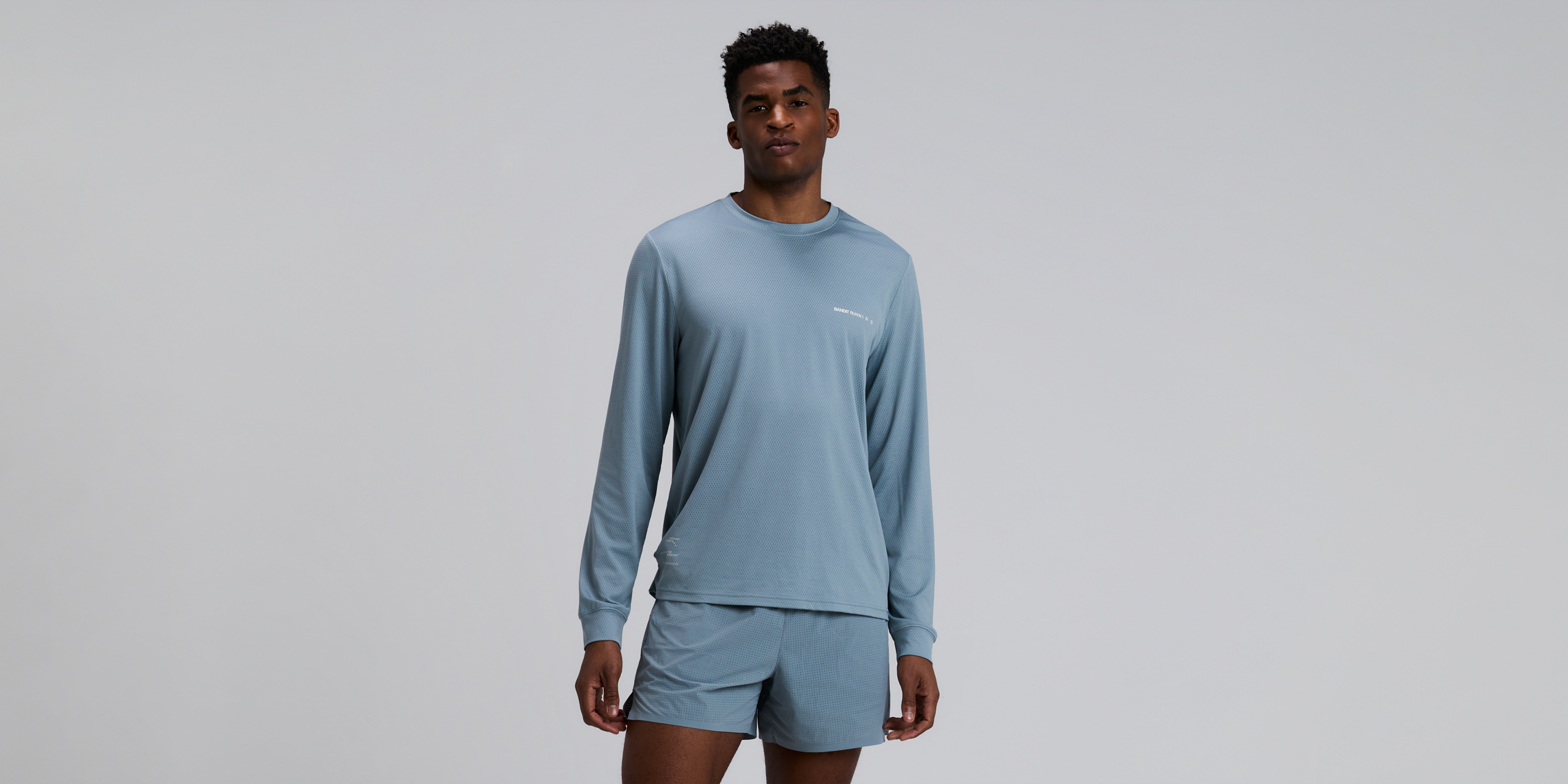 Bandit Mens Micromesh Long Sleeve Tranquil Blue
