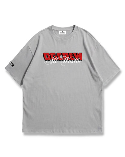 LIGHT GREY ALL HUSTLE NO LUCK T-SHIRT