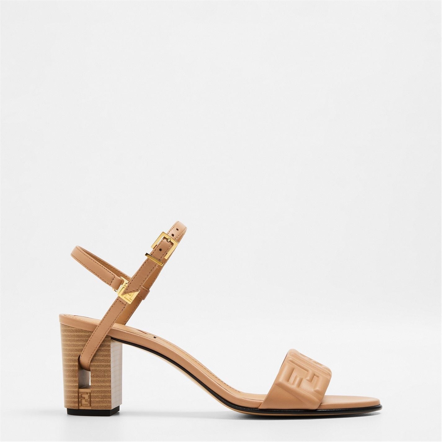  65mm Delfina Sandals Dark Honey