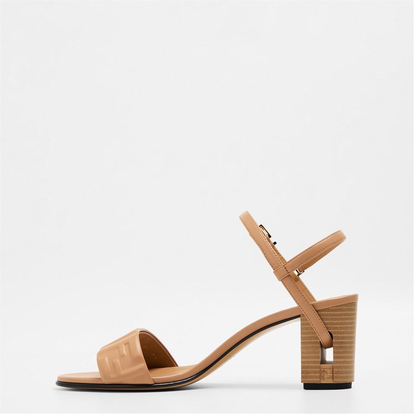  65mm Delfina Sandals Dark Honey