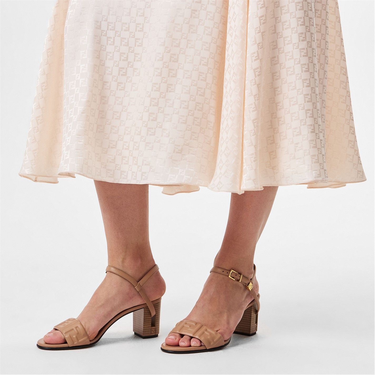  65mm Delfina Sandals Dark Honey