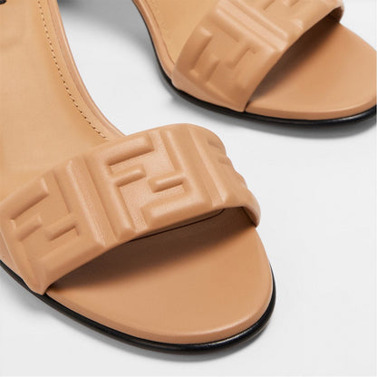 65mm Delfina Sandals Dark Honey