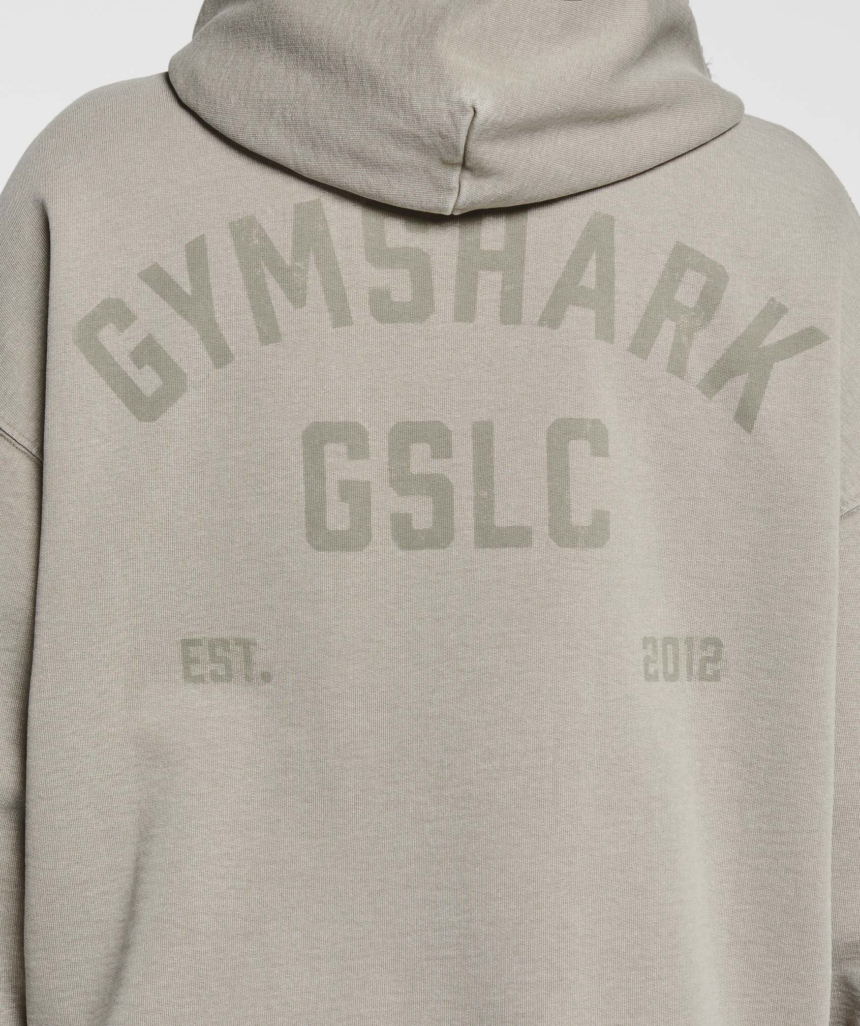 Women's Gymshark Gslc Graphic Oversized Hoodie Linen Brown