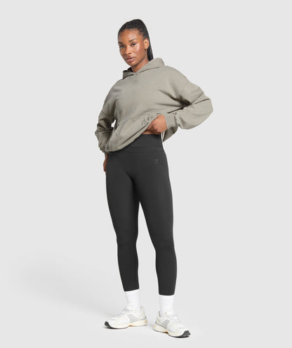 Women's Gymshark Gslc Graphic Oversized Hoodie Linen Brown