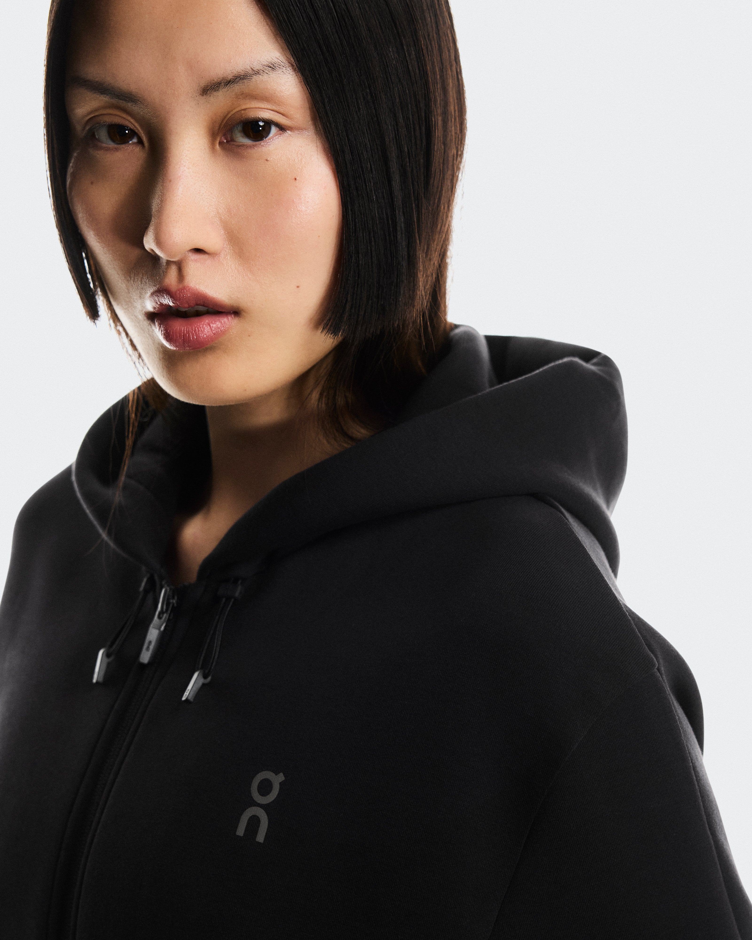 On Focus Tech Zip Hoodie Black (Women's)