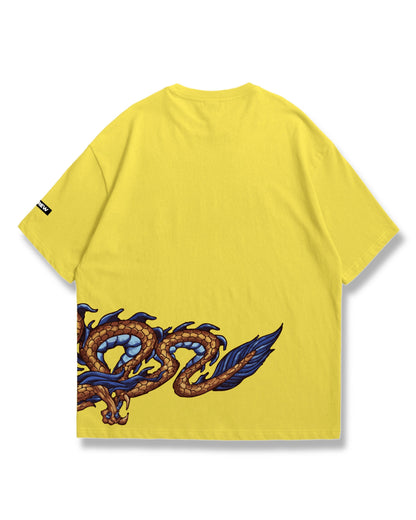 LIME YELLOW EASTERN DRAGON T-SHIRT