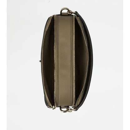 Tods T Timeless Camera Bag In Leather Mini Beige