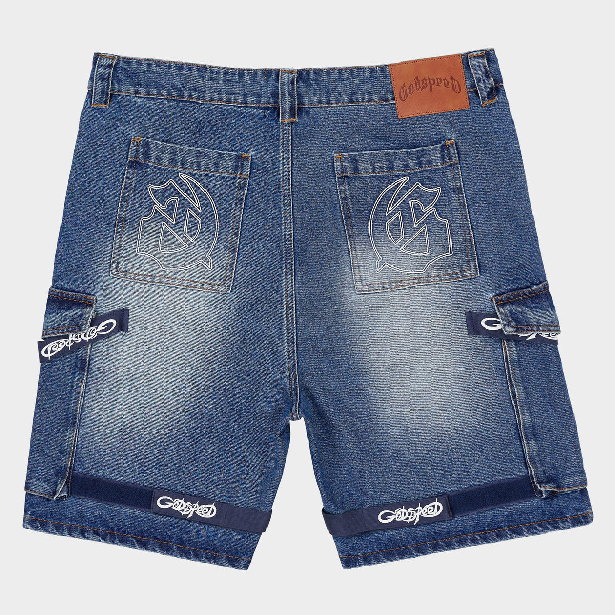 Godspeed Utility Denim Shorts (Blue / Blue)