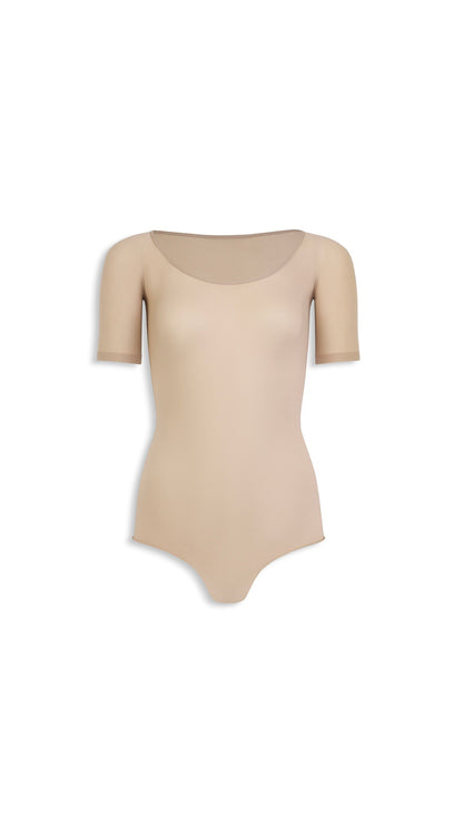 Alaïa Short Sleeves Second-Skin Knit Bodysuit