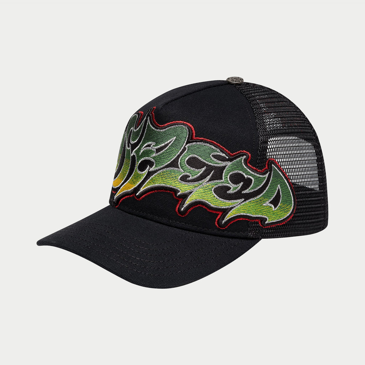 Godspeed GS Neo Trucker Hat (Black / Yellow / Red)