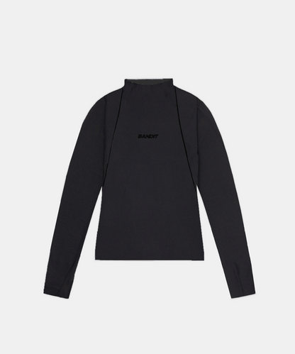 Bandit Womens Auragrid Mockneck Performance Top Black